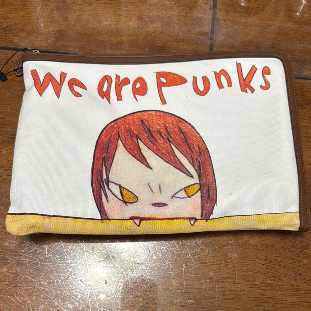 Red and Yellow Laptop Case with Anime Design